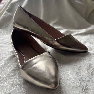 Madewell Mira Metallic Flat, Size 9